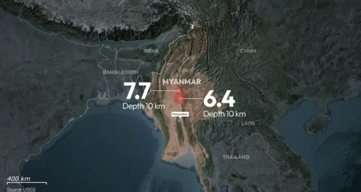 Gempa Myanmar Thailand Menewaskan 23 Orang