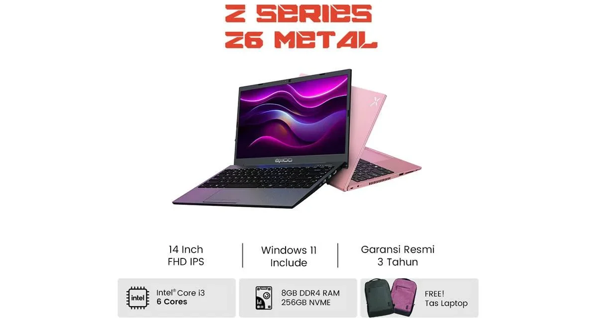 Gaya Flagship, Harga Hemat, Axioo MyBook Z6 Metal Unggul